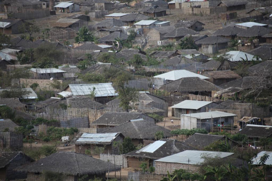 Photo of a village in Pemba, a port city in northern Mozambique.